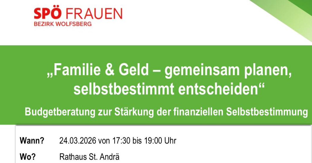 Familie und Geld &ndash; gemeinsam planen, selbstbestimmt entscheiden